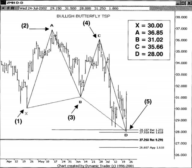 Sử dụng mẫu hình TSP bướm vào vị thế Long