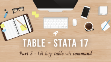 Hướng dẫn tạo bảng tổng hợp kết quả hồi quy bằng cách sử dụng lệnh table với tùy chọn command