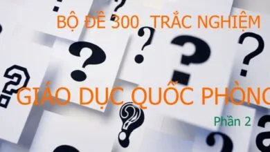 Bộ đề trắc nghiệm Giáo dục quốc phòng