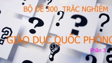 Bộ đề trắc nghiệm Giáo dục Quốc phòng