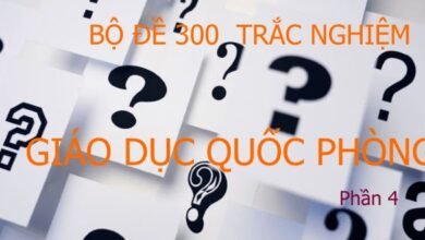 Bộ đề trắc nghiệm Giáo dục Quốc phòng