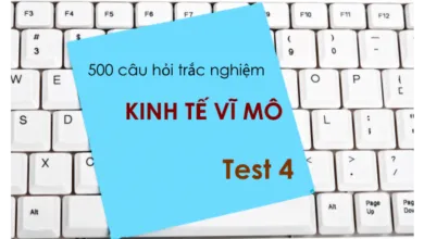 500 câu hỏi trắc nghiệm Kinh tế vĩ mô