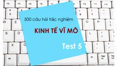 500 câu hỏi trắc nghiệm Kinh tế vĩ mô