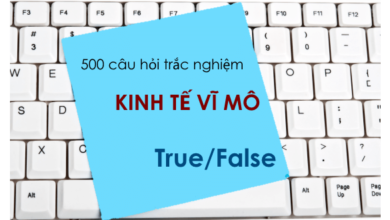 500 câu hỏi trắc nghiệm Kinh tế vĩ mô