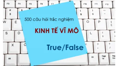 500 câu hỏi trắc nghiệm Kinh tế vĩ mô