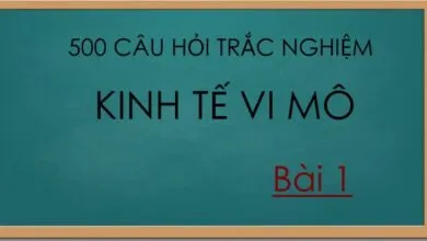 500 câu hỏi trắc nghiệm kinh tế vi mô