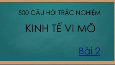 500 câu hỏi trắc nghiệm kinh tế vi mô