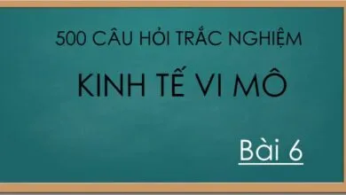 500 câu hỏi trắc nghiệm kinh tế vi mô