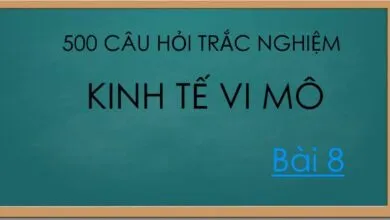500 câu hỏi trắc nghiệm kinh tế vi mô