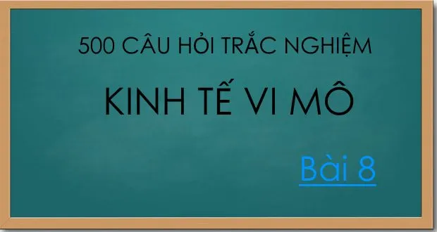 500 câu hỏi trắc nghiệm kinh tế vi mô
