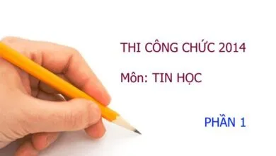 Bộ đề thi công chức năm 2014 - môn Tin học