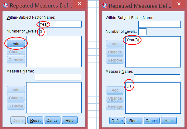 Thiết lập cấu trúc Within-Subject Factor trong ANOVA đo lường lặp lại
