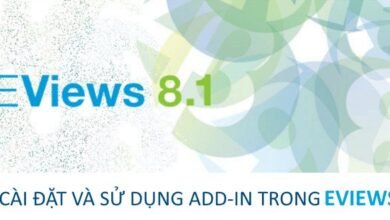 Tương tự ado trên Stata, Add-in trong EViews đơn giản là một chương trình lệnh của EViews được tích hợp vào các menu nhằm thực hiện 1 tác vụ cụ thể.