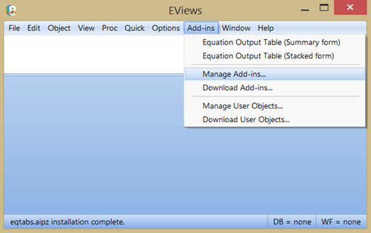 Cài đặt và sử dụng Add-in trong EViews