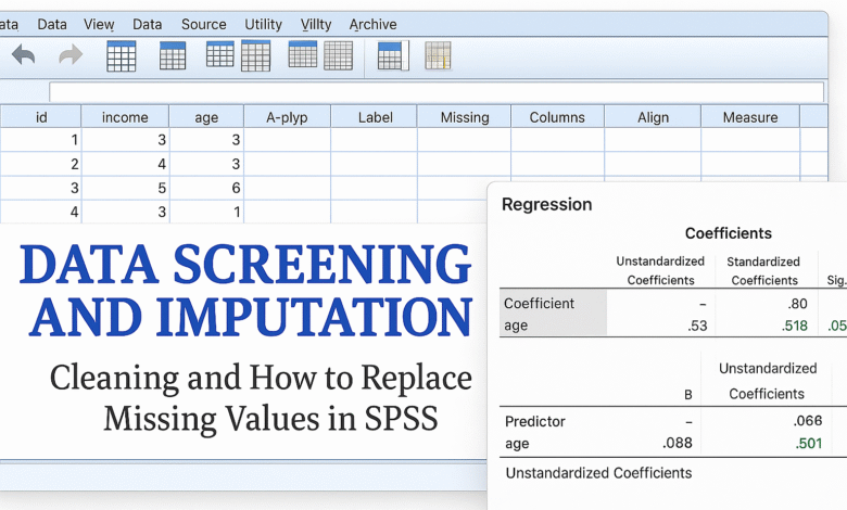Kiểm tra dữ liệu nhập bằng bảng tần suất Frequencies trong thực hành kinh tế lượng với SPSS