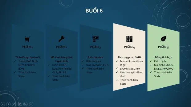 Hướng dẫn kiểm tra và minh họa thực hiện cách ước lượng các mối quan hệ đồng tích hợp bảng trên Stata