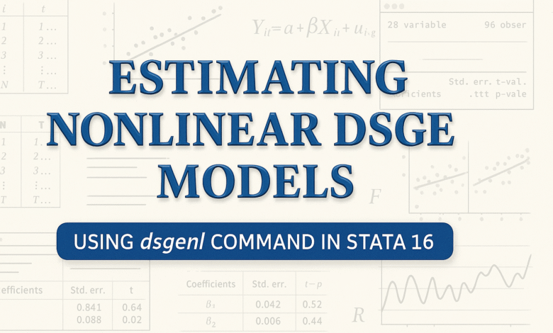Ước lượng mô hình DSGE phi tuyến trên Stata 16