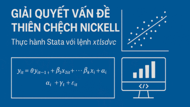 Giải quyết vấn đề thiên chệch Nickell trong các mô hình bảng động tuyến tính trên Stata