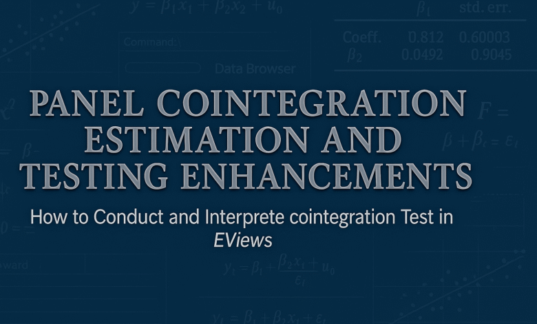 How to Conduct Panel Cointegration Estimation and Testing Enhancements in EViews, Stata