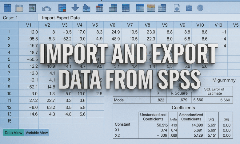 Nhập xuất dữ liệu trong SPSS cho thực hành kinh tế lượng