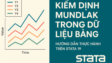 Thực hiện kiểm định Mundlak để lựa chọn mô hình FE vs RE trong dữ liệu bảng