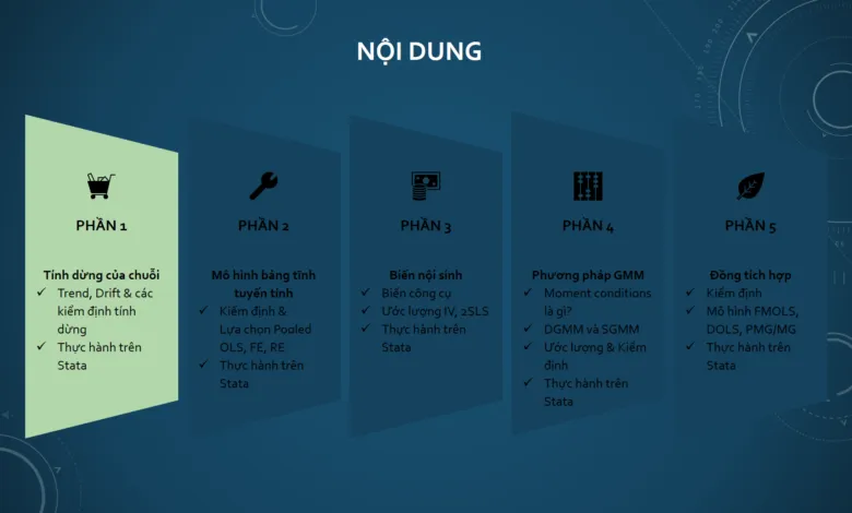 Kiểm tra tính dừng chuỗi dữ liệu bảng trên Stata