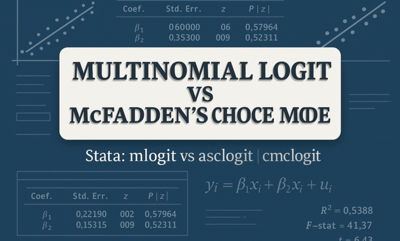 Sử dụng mlogit và asclogit trong ước lượng mô hình Multinomial Logit