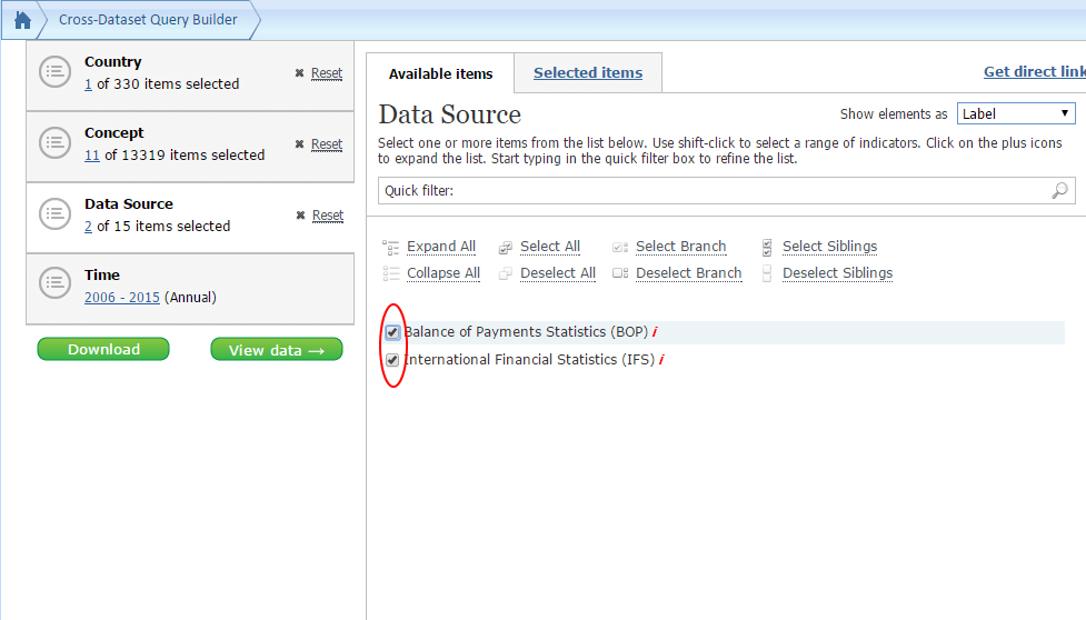 Hướng dẫn tải dữ liệu từ IMF