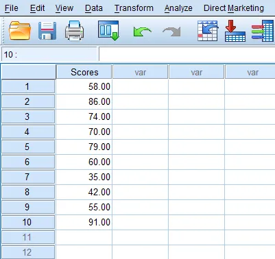Giao diện nhập dữ liệu điểm số sinh viên