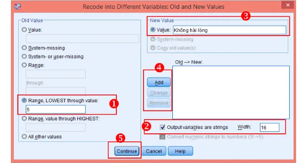 Thiết lập quy tắc Lowest through value