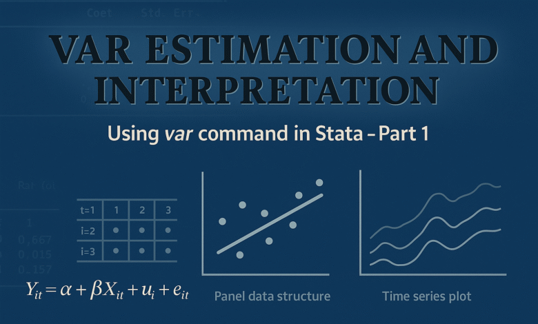 Ước lượng mô hình VAR trên Stata với lệnh var