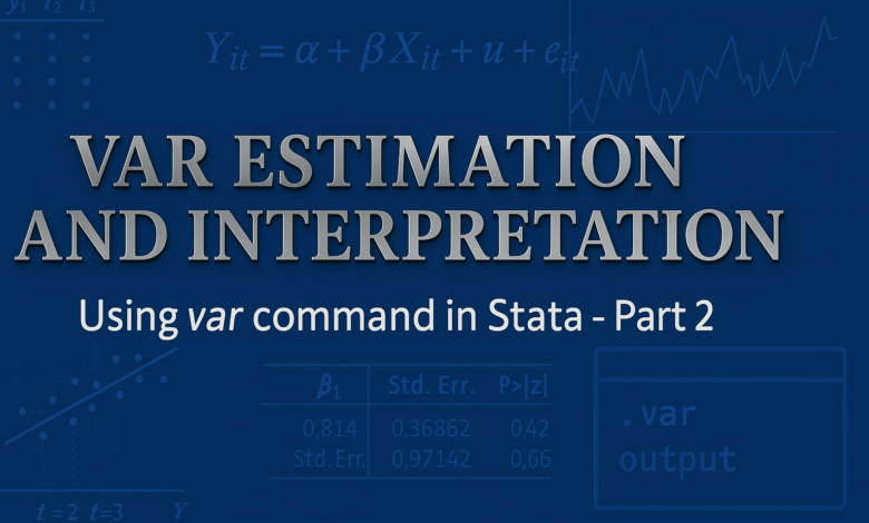 Ước lượng mô hình VAR trên Stata với lệnh var