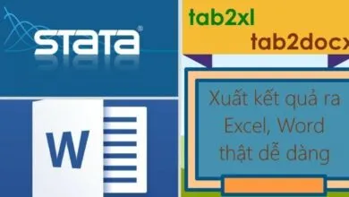 Việc xuất kết quả Stata qua Excel hoặc Word sẽ dễ hơn bao giờ hết với 2 lệnh tab2xl và tab2docx